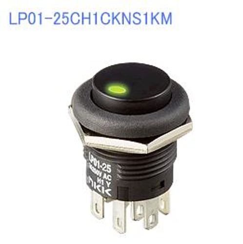 注目>NKKスイッチズ　照光式押ボタンスイッチ　LP01-25CH1CKNS1KM