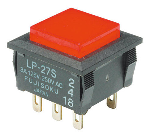 ニデックコンポーネンツ　照光式押ボタン　LP2S-16G-R-Z