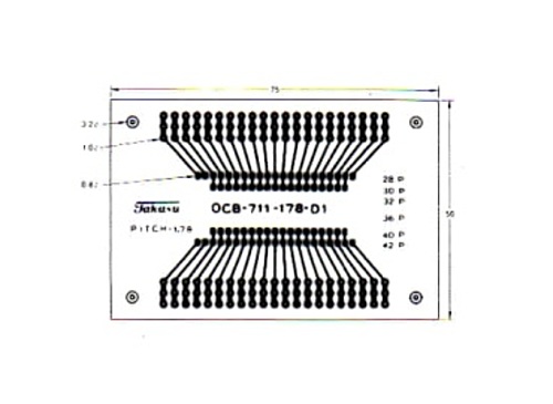 タカス電子製作所 1.78mm基板 ワンチップパターン OCB-711-178-D1