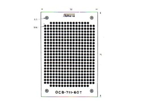 タカス電子製作所 2.54mm基板 シングルパターン OCB-711-60T