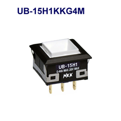 NKKスイッチズ　照光式押ボタンスイッチ　UB-15H1KKG4M