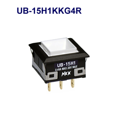 NKKスイッチズ　照光式押ボタンスイッチ　UB-15H1KKG4R