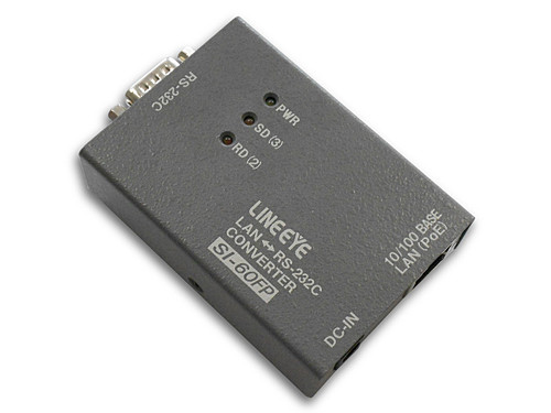 ラインアイ　小型インターフェースコンバータ　LAN⇔RS-232C　Dsub9　PoE給電対応　SI-60FP