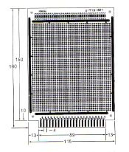 タカス電子製作所 Uシリーズユニバーサル基板（シングルパターン・一つ目模様） U-713-321