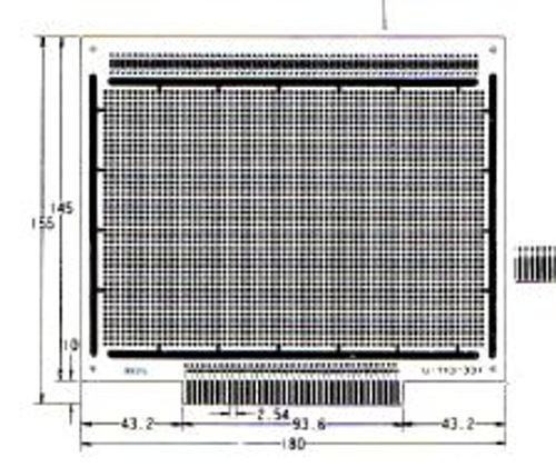 タカス電子製作所 Uシリーズユニバーサル基板（シングルパターン・一つ目模様） U-713-331