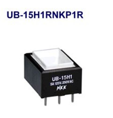 注目>NKKスイッチズ　照光押ボタンスイッチ　UB-15H1RNKP1R
