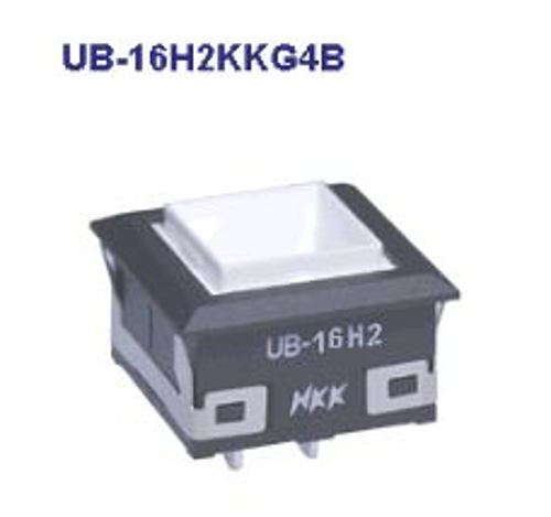 注目>NKKスイッチズ　照光押ボタンスイッチ　UB-16H2KKG4B