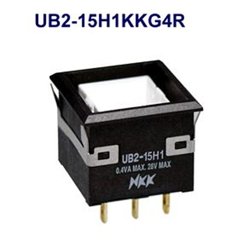 注目>NKKスイッチズ　照光式押ボタンスイッチ　UB2-15H1KKG4R