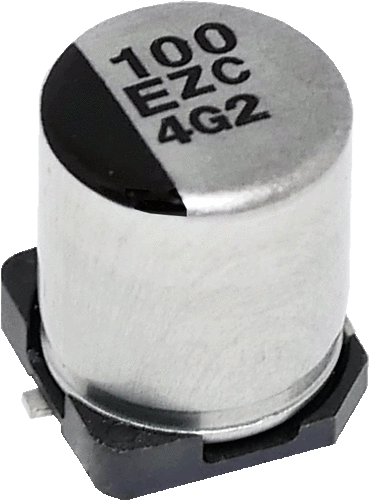 パナソニック　導電性高分子ハイブリッドアルミ電解コンデンサ　ZCシリーズ　EEHZC1E101XP