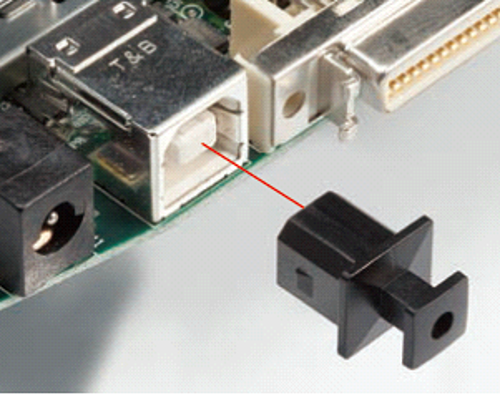 タカチ電機工業　USBC型 USBタイプB･C用コネクタ防塵プラグ　USBC-1